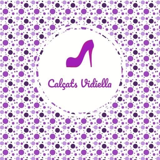 Logotip a color de l'establiment Calçats Vidiella.