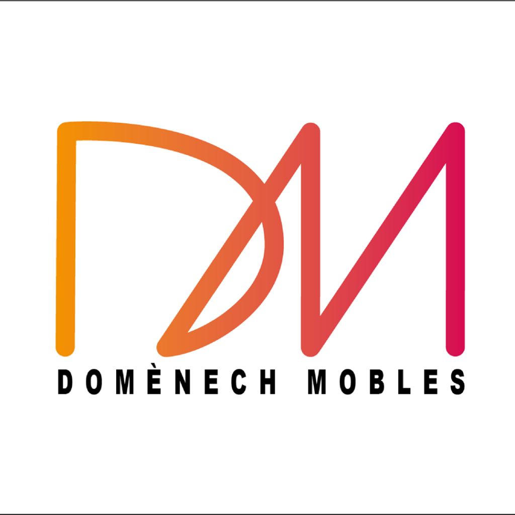 Logotip a color de la marca de mobles Domènech Mobles.
