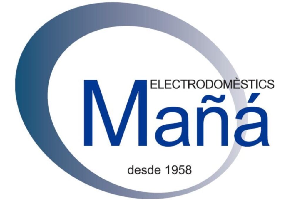 Logotip a color de l'empresa Electrodomèstics Mañá.