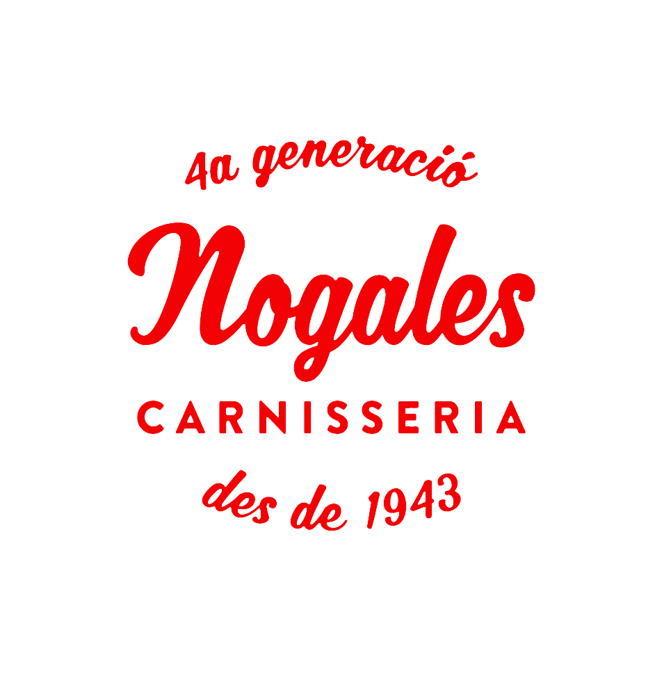 Logotip de color vermell de la Carnisseria Nogales.