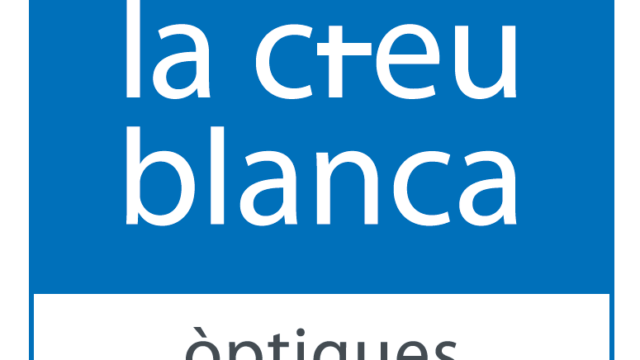 Logotip a color de l'òptica La Creu Blanca.